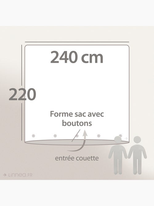 Housse de couette SONATE lin lavé froissé - Kiabi