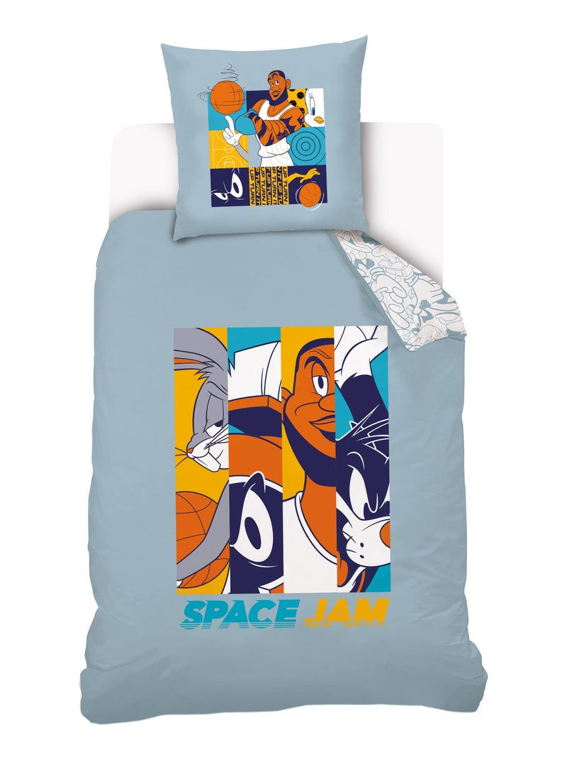 Housse de couette Space Jam BD 140x200 cm - 100% coton Bleu - Kiabi