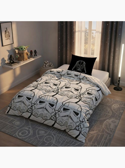Housse de couette Star Wars légion de troopers 140x200 cm - 100% Coton - Blanc - Kiabi