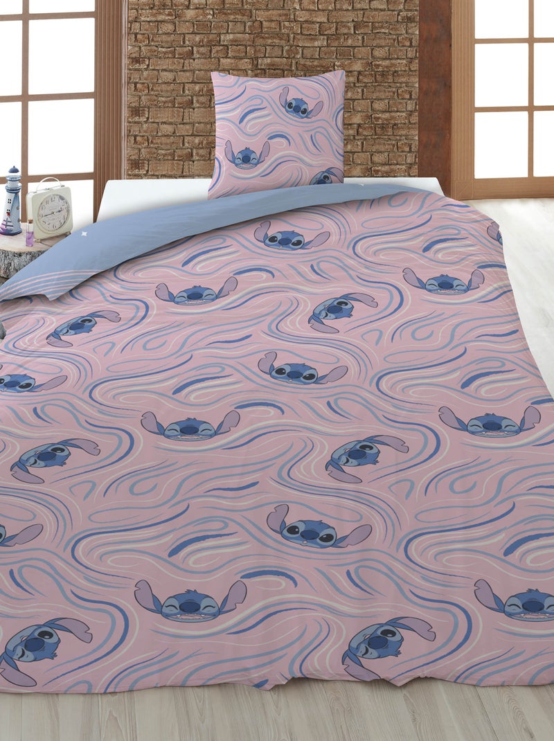 Housse de couette 'Stitch' Bleu - Kiabi