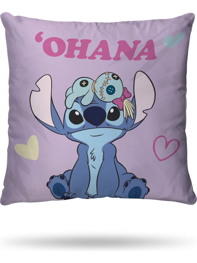 Housse de couette Stitch doudou Disney 140x200 cm - 100% Coton Popeline - Mauve Violet - Kiabi