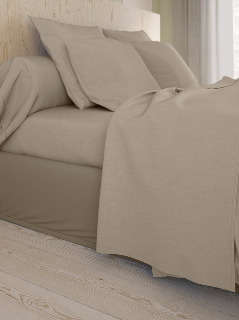 Housse de couette Studio Coton   - DODO Sable - Kiabi