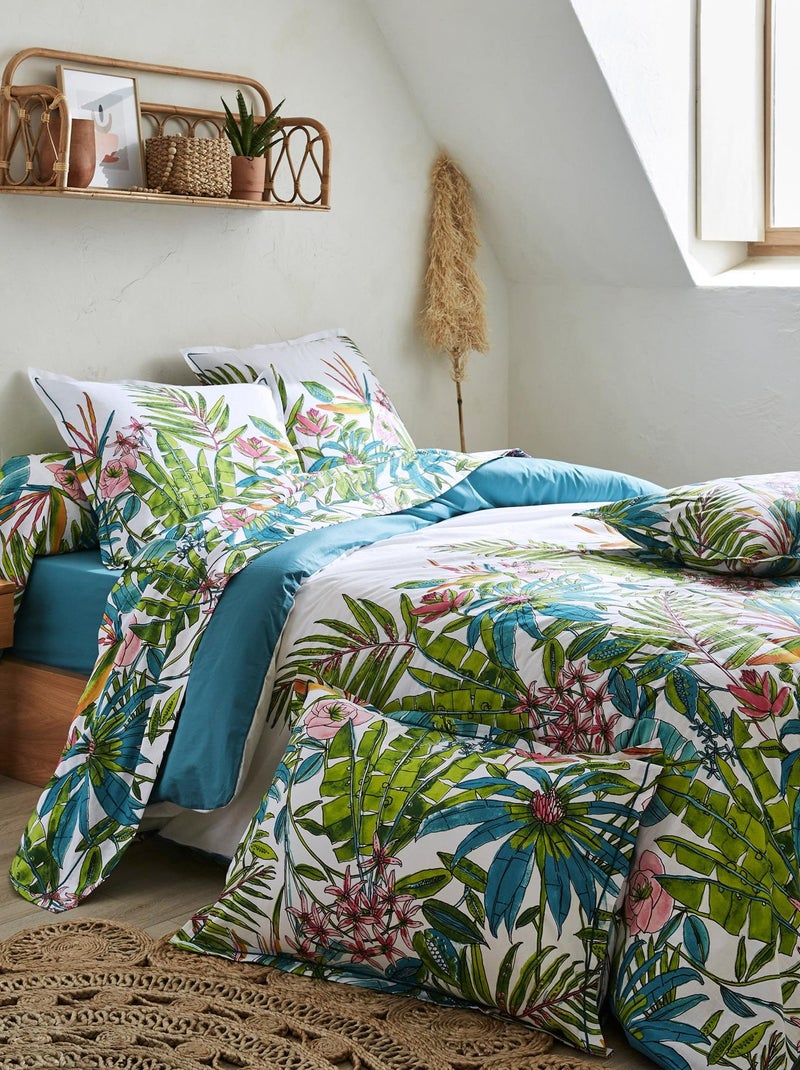 Housse de couette SUMATRA Bleu pétrole - Kiabi