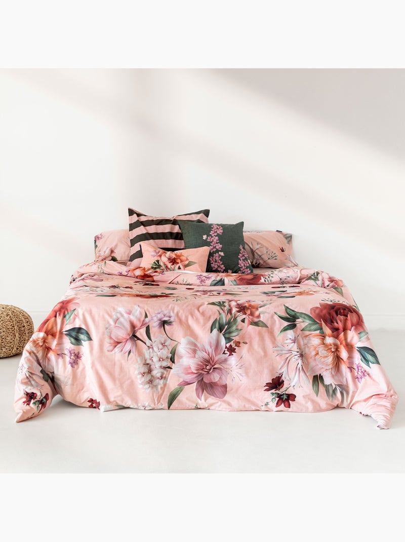 Housse de couette Summer floral "Happyfriday" Blanc - Kiabi
