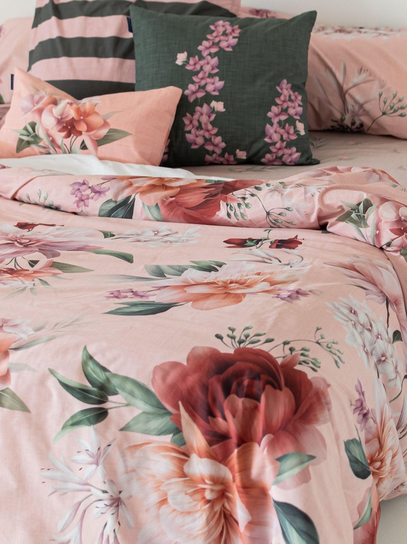 Housse de couette Summer floral "Happyfriday" Blanc - Kiabi