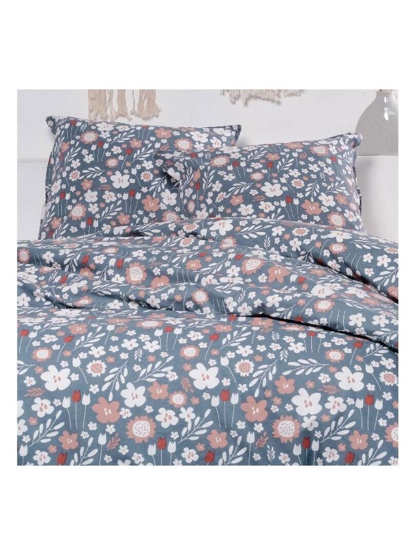 Housse De Couette Sunshine Taie S Coton Fils Bleu