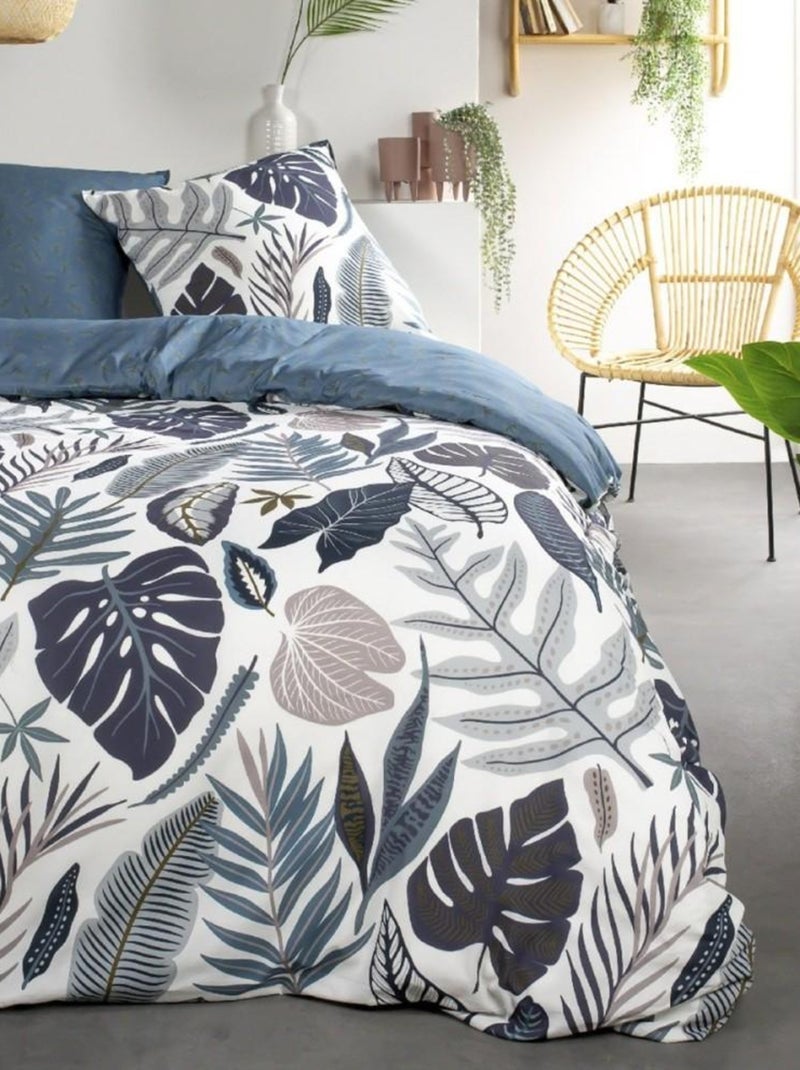 Housse de couette  Sunshine 6.25 Akuseki + taie(s) coton 57 fils Bleu - Kiabi