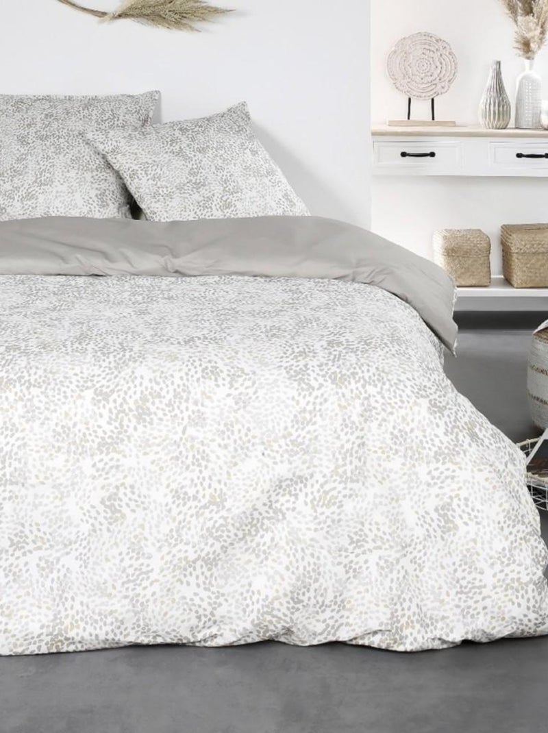Housse de couette  Sunshine Freto + taie(s) 100% coton 57 fils Blanc - Kiabi
