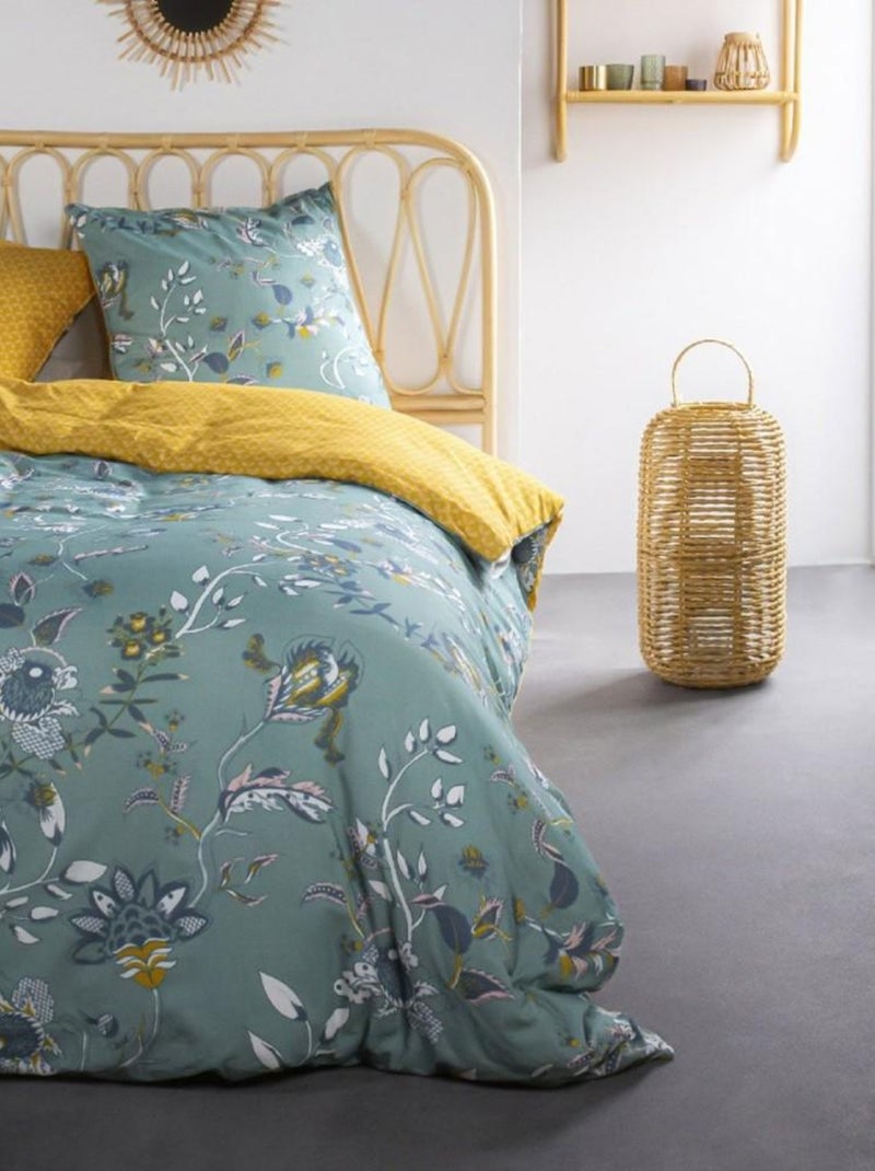Housse de couette  Sunshine Hatoma + taie(s) 100% coton 57 fils Jaune - Kiabi