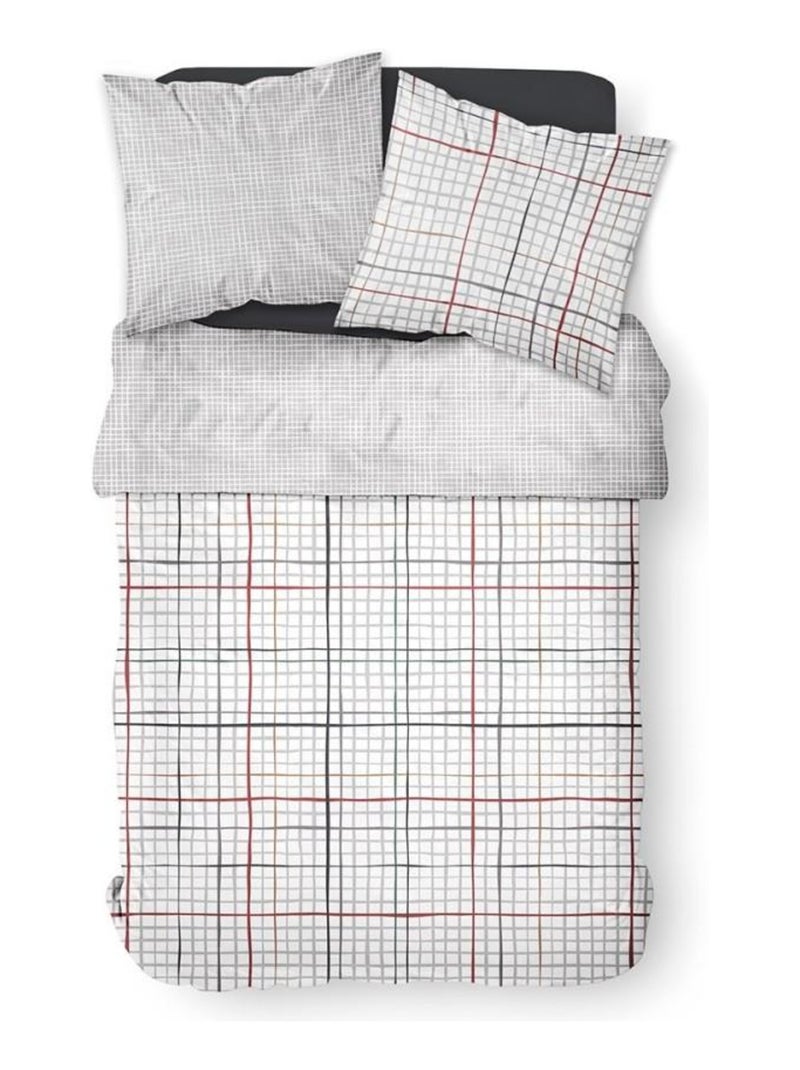 Housse de couette  Sunshine Milano + taie(s) 100% coton 57 fils Gris - Kiabi