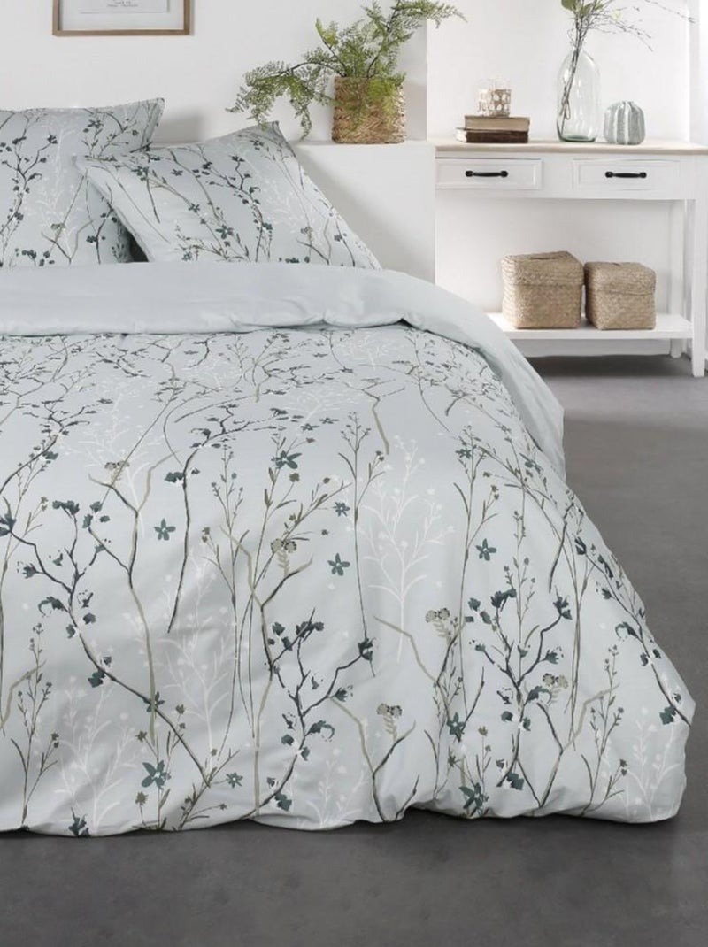 Housse de couette  Sunshine Pozzolo + taie(s) 100% coton 57 fils Vert - Kiabi
