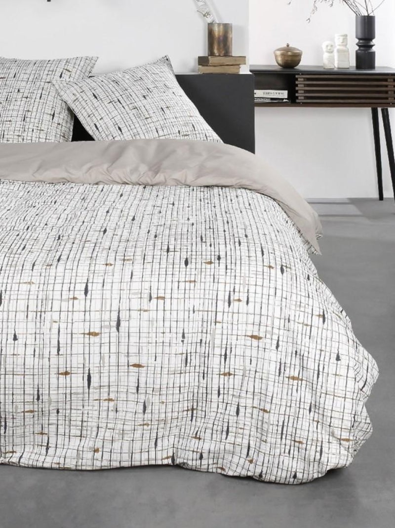 Housse de couette  Sunshine Soprano + taie(s) 100% coton 57 fils Blanc - Kiabi
