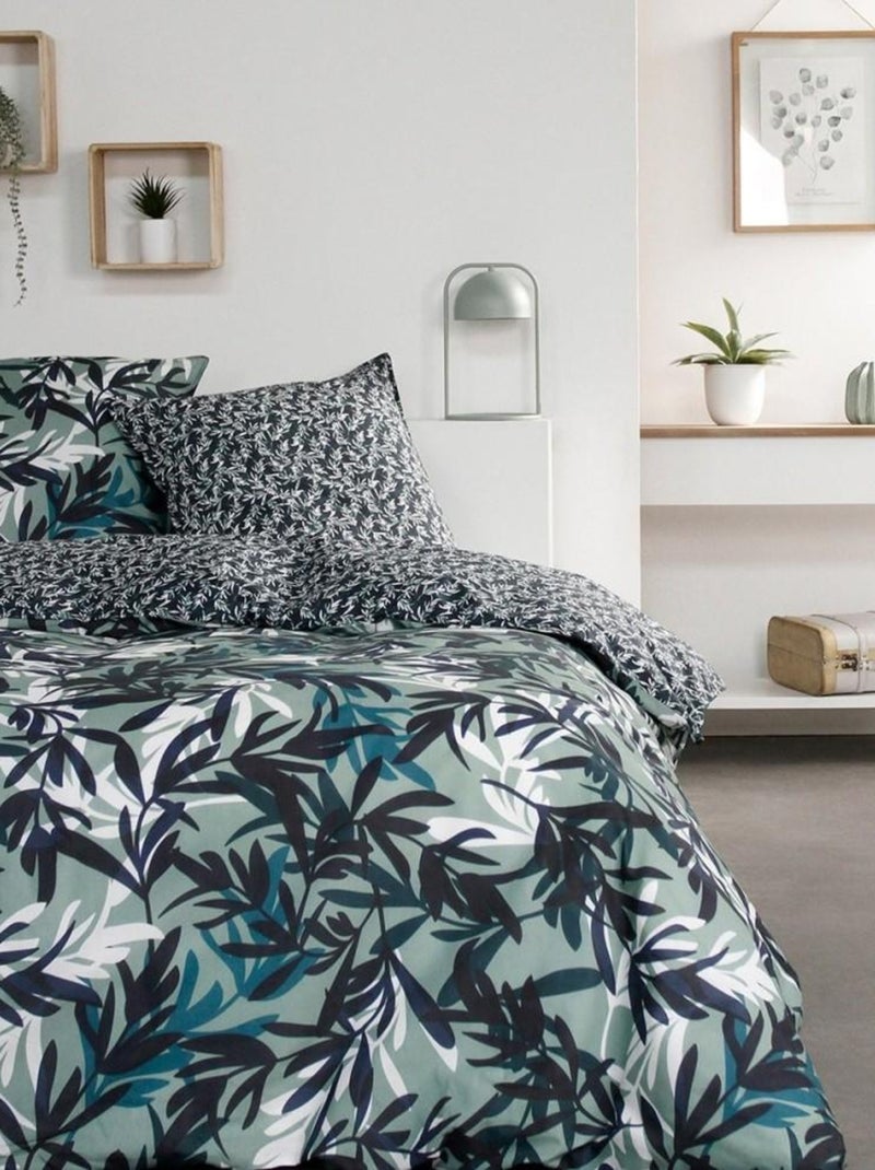 Housse de couette  Sunshine Springtime + taie(s) 100% coton 57 fils Bleu - Kiabi