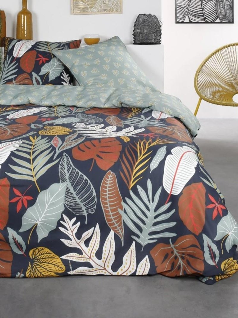 Housse de couette  Sunshine Trevadine + taie(s) 100% coton 57 fils Bleu - Kiabi