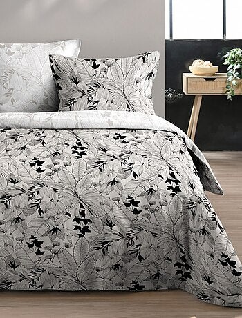 Housse de couette SURYA + 2 taies d’oreiller en coton 57 fils