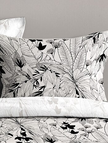 Housse de couette SURYA + 2 taies d’oreiller en coton 57 fils