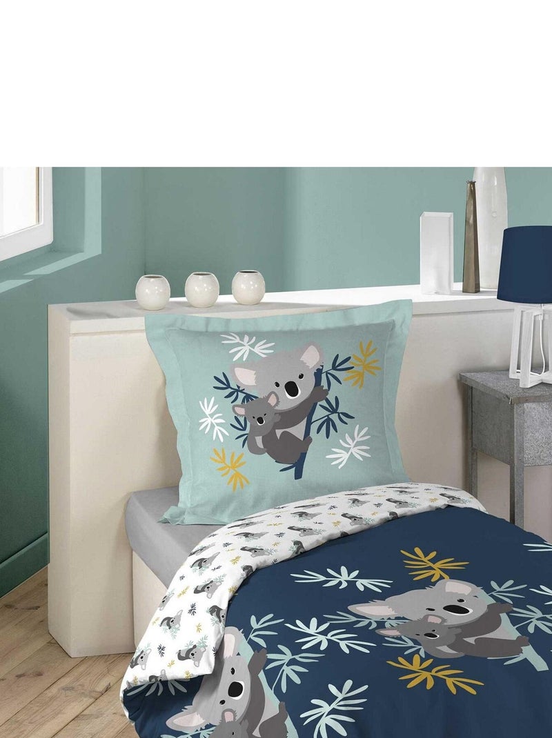 Housse de couette + taie 140 x 200 cm Petit koala Multicolore - Kiabi