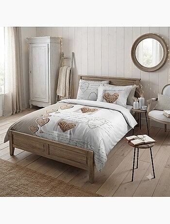 Housse de couette + taie Charming coeur