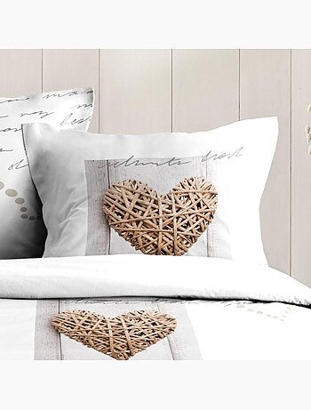 Housse de couette + taie Charming coeur
