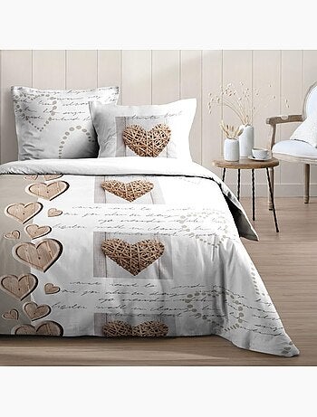 Housse de couette + taie Charming coeur
