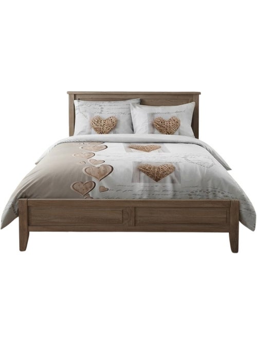 Housse de couette + taie Charming coeur - Kiabi