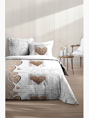 Housse de couette + taie Charming coeur