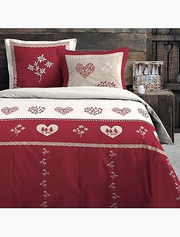 Housse de couette + taie Coeur de montagne mondane