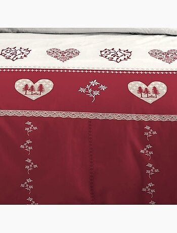 Housse de couette + taie Coeur de montagne mondane