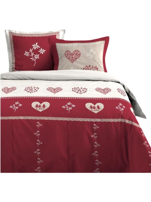 Housse de couette + taie Coeur de montagne mondane - Kiabi