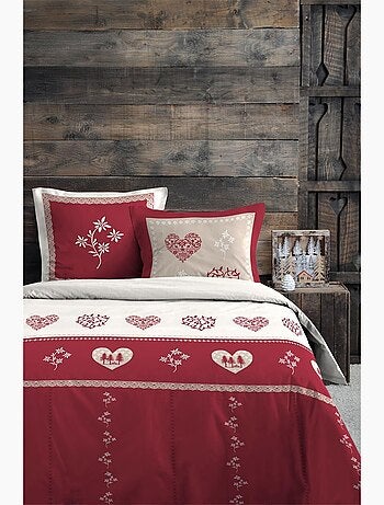 Housse de couette + taie Coeur de montagne mondane