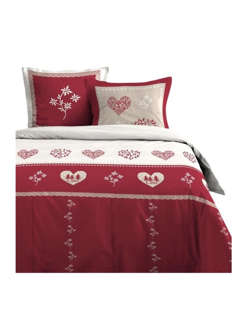 Housse de couette + taie Coeur de montagne mondane - Kiabi