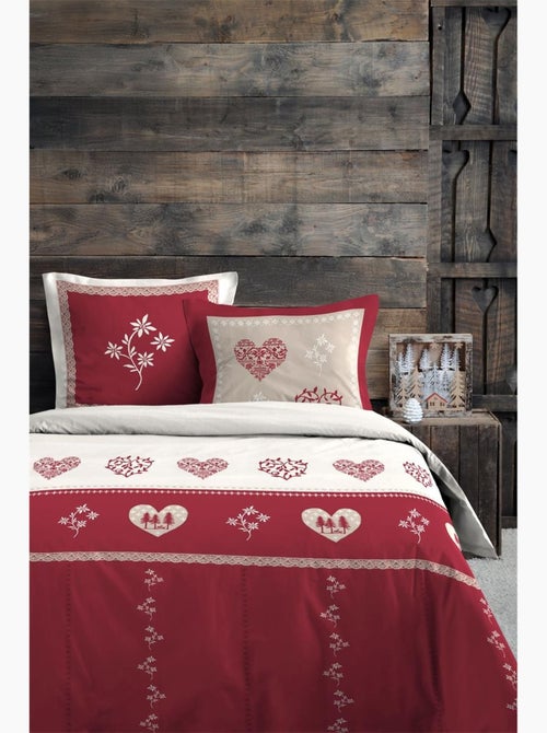 Housse de couette + taie Coeur de montagne mondane - Kiabi