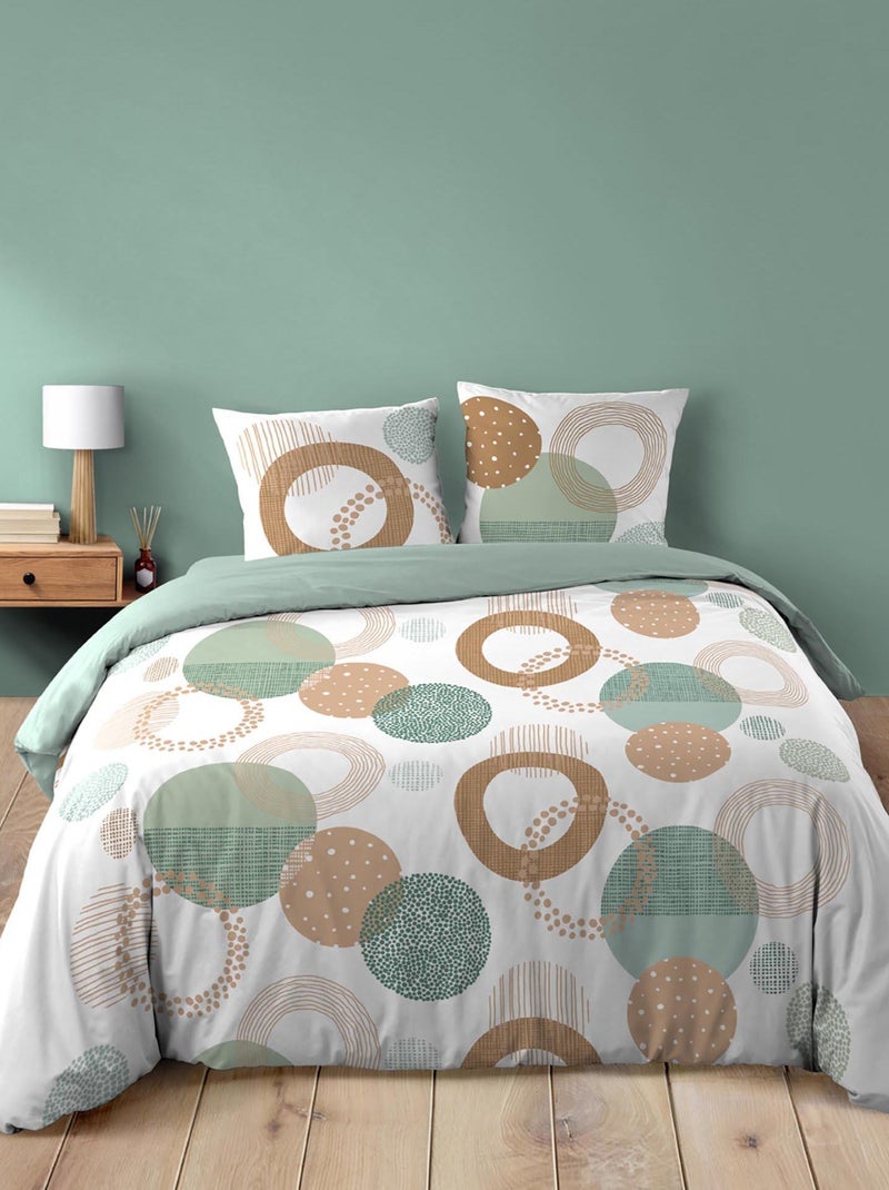 Housse de couette + taie Collection Linabelle Blanc - Kiabi