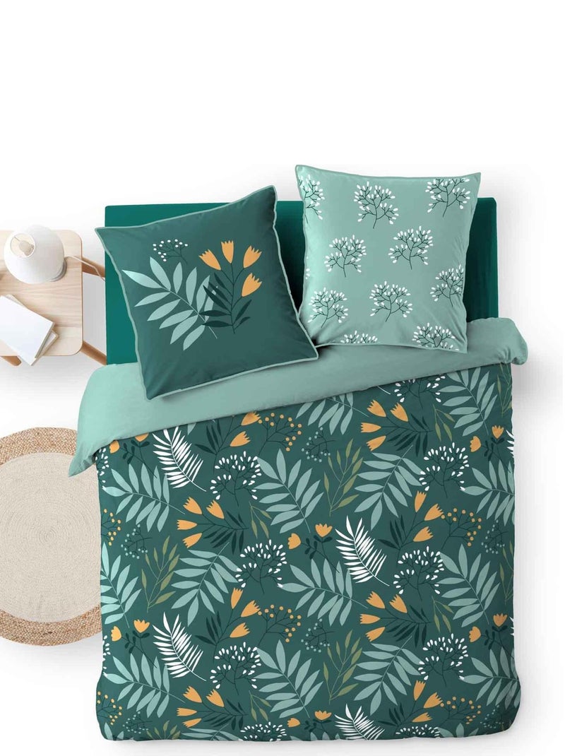 Housse de couette + taie coton Bouquet d'ete Multicolore - Kiabi