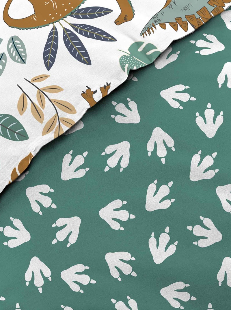 Housse de couette + taie enfant Les dinosaures Vert - Kiabi