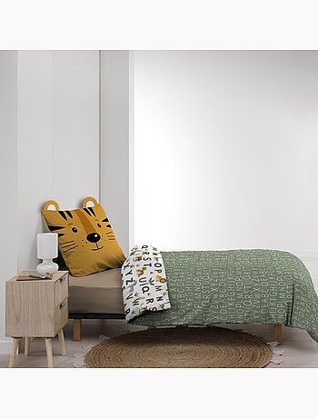 Housse de couette + taie enfant Tigre Lion