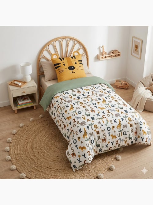 Housse de couette + taie enfant Tigre Lion - Kiabi