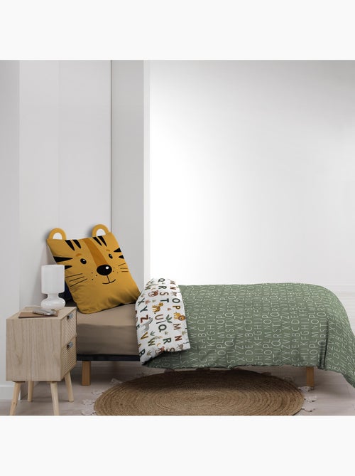 Housse de couette + taie enfant Tigre Lion - Kiabi