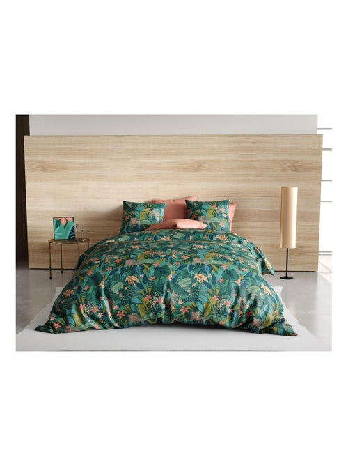 Housse de couette + taie Feuillages - Kiabi