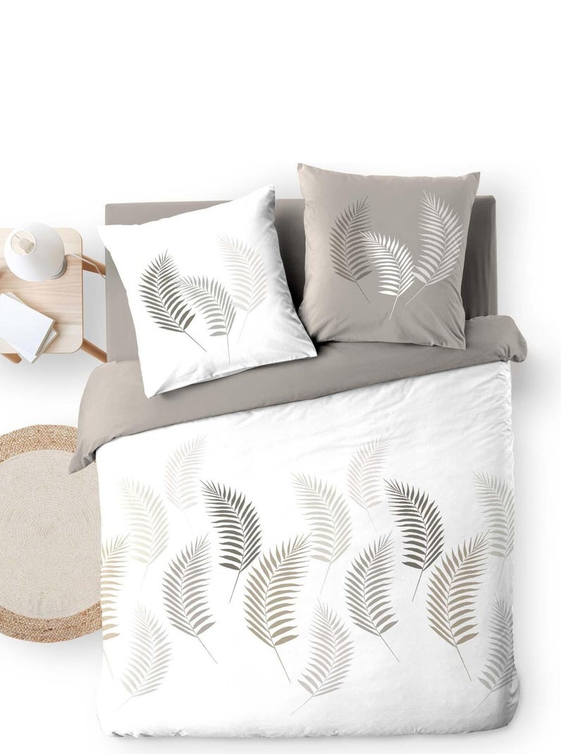 Housse de couette + taie flanelle Goyave Blanc - Kiabi