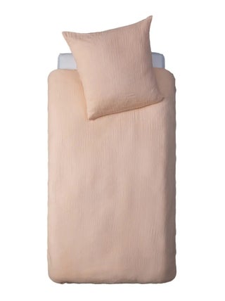 Housse de couette + taie Gaze de coton enfant uni