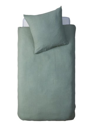 Housse de couette + taie Gaze de coton enfant uni