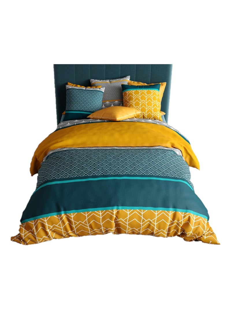 Housse de couette + taie Luppin Jaune - Kiabi