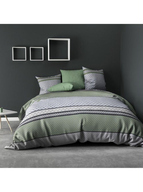 Housse de couette + taie microfibre Geovax - Kiabi Housse de couette + taie microfibre Geovax - Kiabi