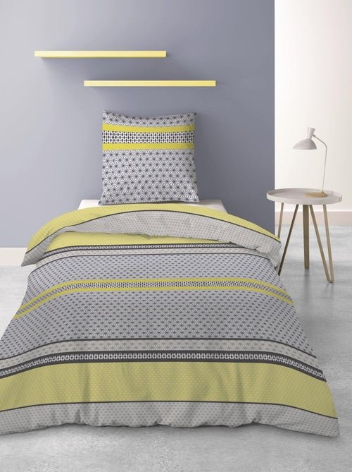 Housse de couette + taie microfibre Geovax - Kiabi Housse de couette + taie microfibre Geovax - Kiabi