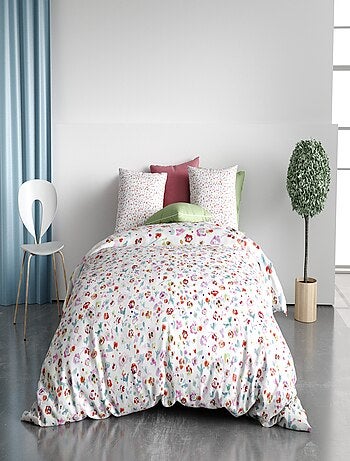 Housse de couette + taie microfibre liberte de fleur