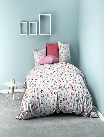 Housse de couette + taie microfibre liberte de fleur