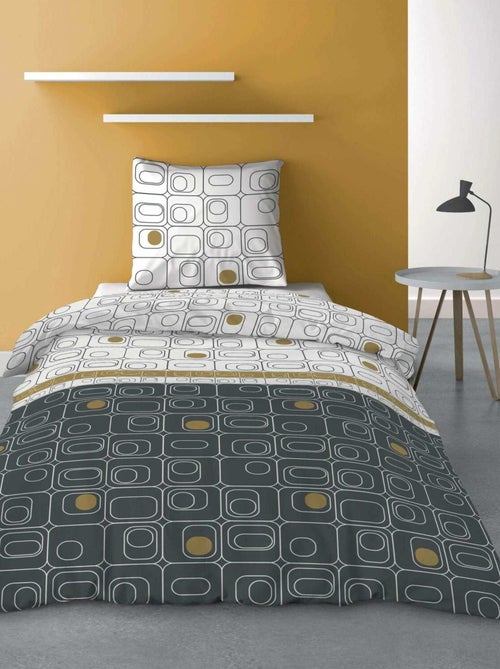 Housse de couette + taie microfibre Niagara - Kiabi