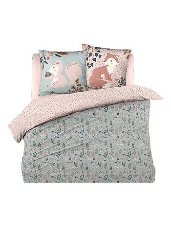 Housse de couette + taie Tamia l ecureuil