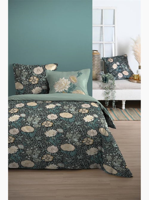 Housse de couette + taies 240x260cm Bouquet - Kiabi